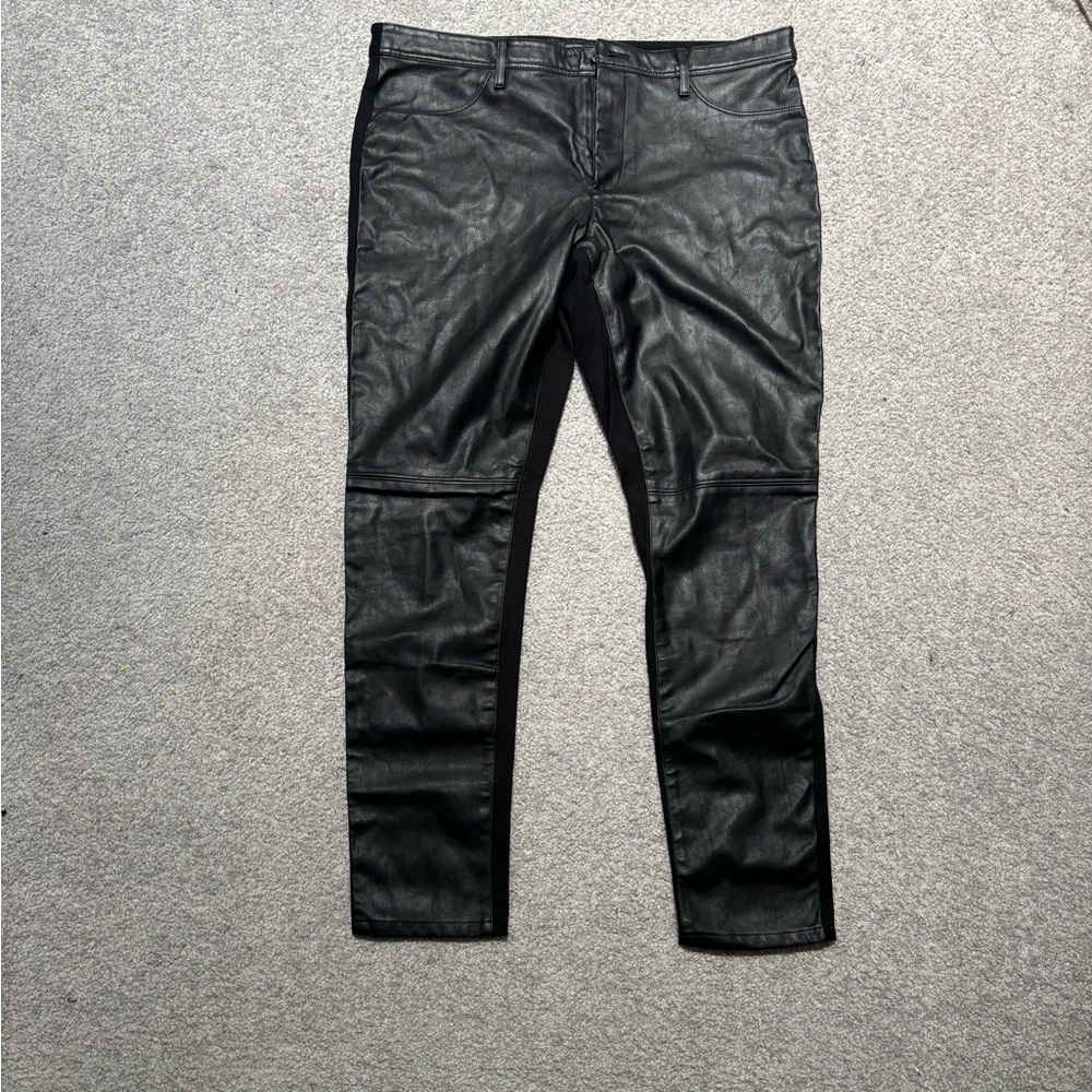 Banana Republic Duo Paneled Black Skinny Pants